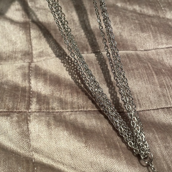 Black beaded cluster chain necklace 22” - Picture 4 of 5